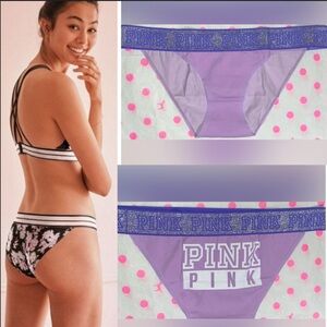 Victoria’s Secret Pink panties VS PINK logo bikini panty PINK sparkle waist band